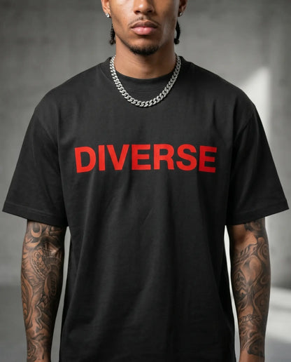 Diverse Thumbprint Tee (Black/Red)