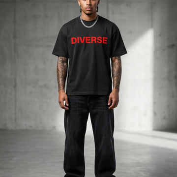 Diverse Thumbprint Tee (Black/Red)