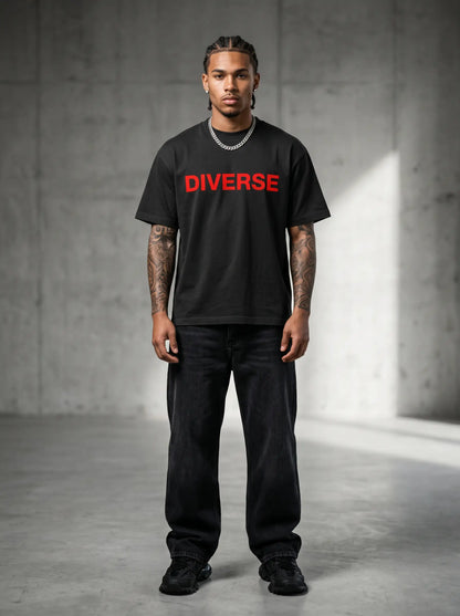 Diverse Thumbprint Tee (Black/Red)