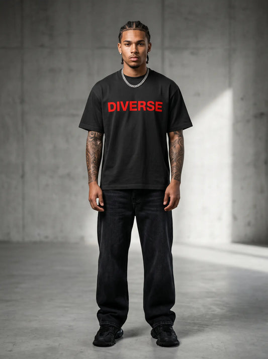 Diverse Thumbprint Tee (Black/Red)